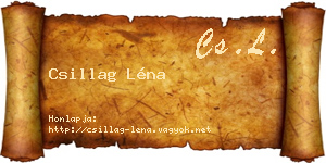 Csillag Léna névjegykártya